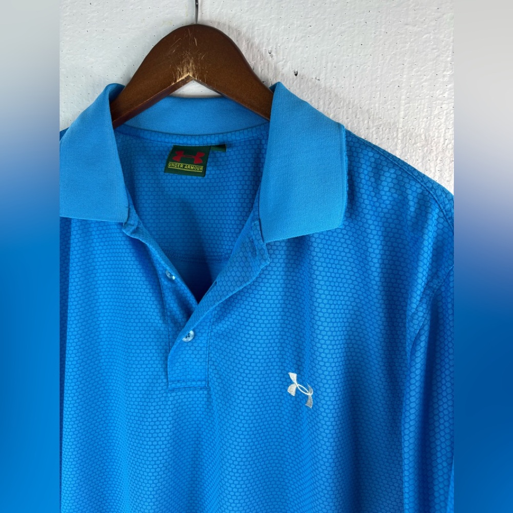 Under Armour Xxl Men’s Golf Polo Electric Blue Athletic Shirt View 3